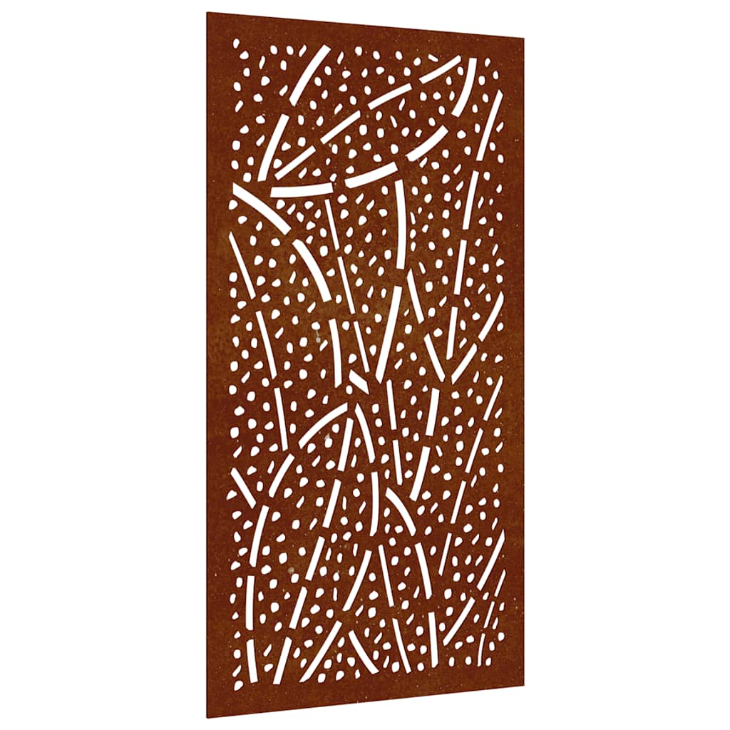 Decor perete de grădină 105x55 cm design frunze oțel Corten
