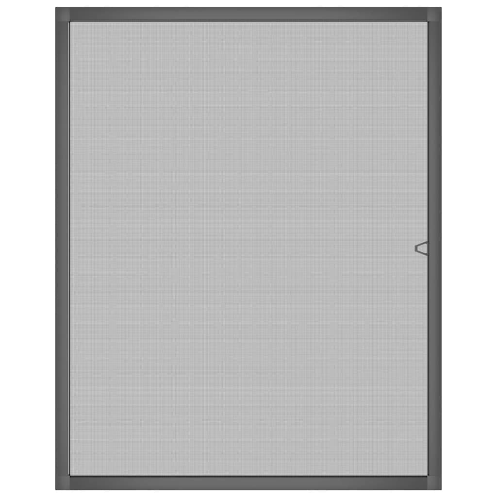 Plasă de insecte pentru ferestre, antracit, 100x120 cm