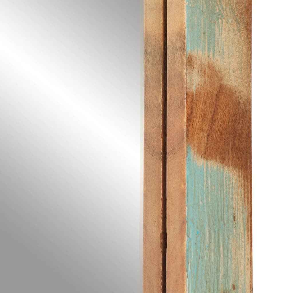 Oglindă, 70x50 cm, lemn masiv reciclat și sticlă