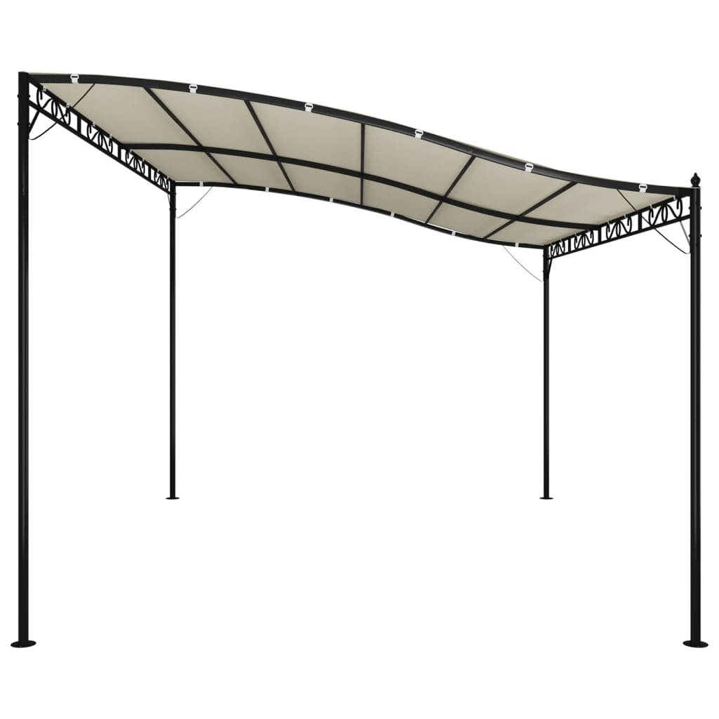 Baldachin, crem, 4x3 m 180 g/m², țesătură și oțel