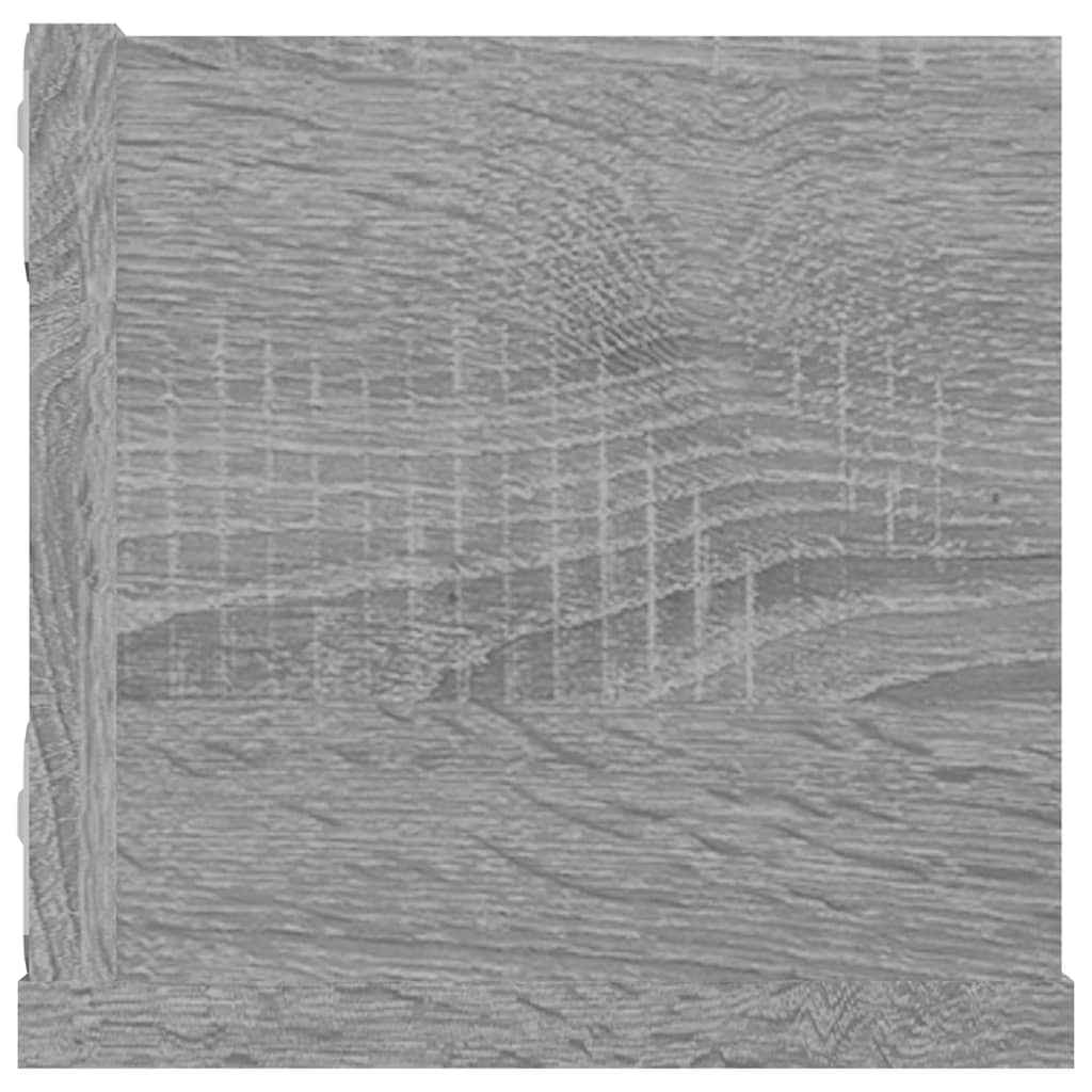 Raft de perete CD-uri, gri sonoma, 100x18x18 cm, lemn prelucrat
