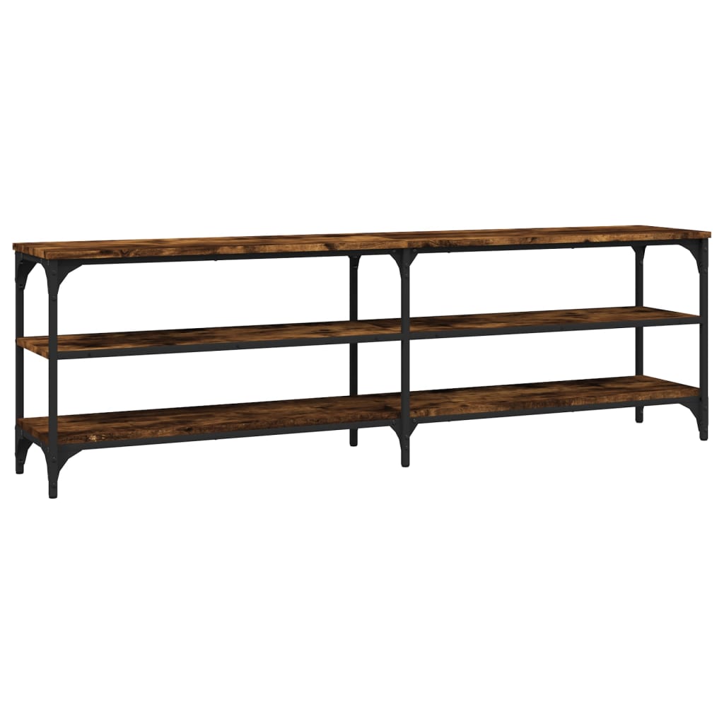 Comodă TV, stejar fumuriu, 160x30x50 cm, lemn prelucrat