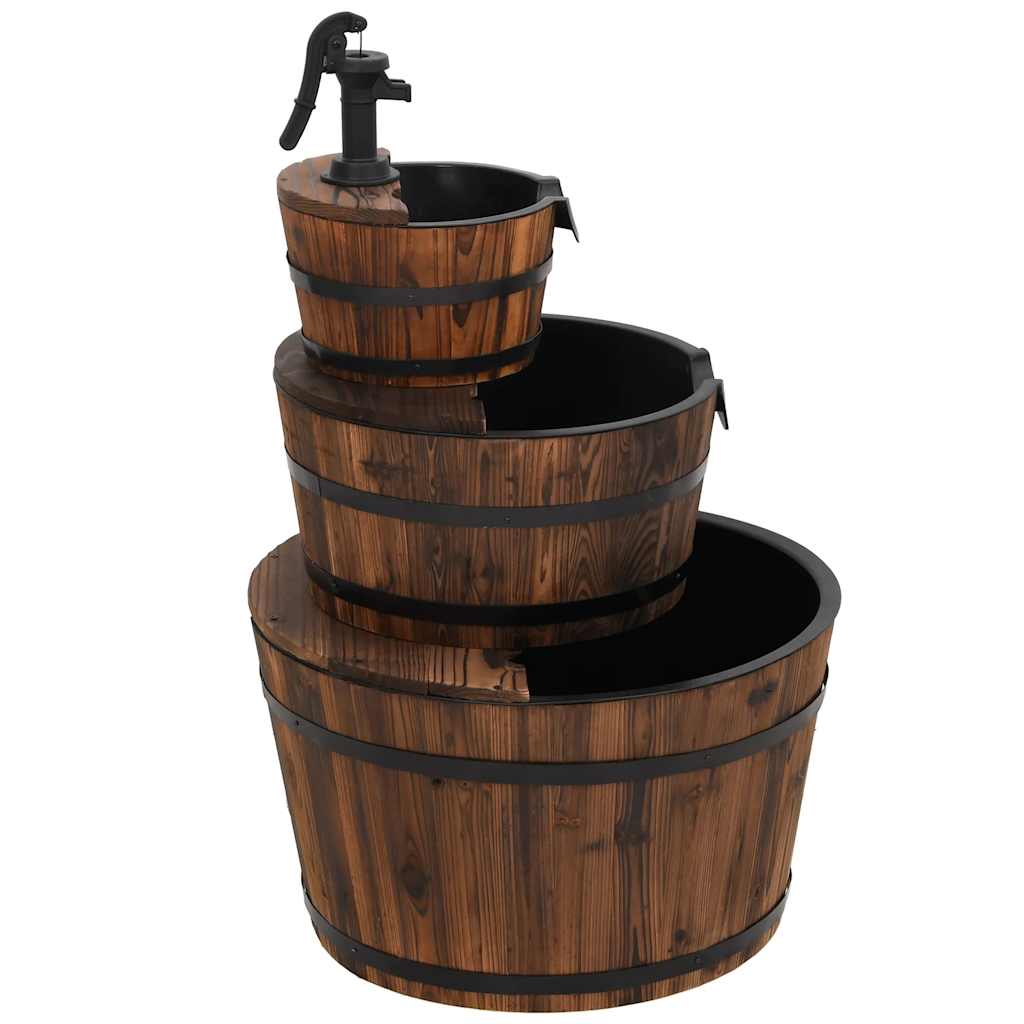 Fântână cu pompă, 60x60x94 cm, lemn masiv de brad