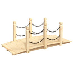 Pod de grădină balustrade cu lanț 150x67x56 cm lemn masiv molid