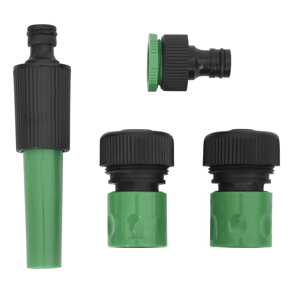 Furtun de grădină cu set de racorduri, verde, 0,75", 30 m, PVC