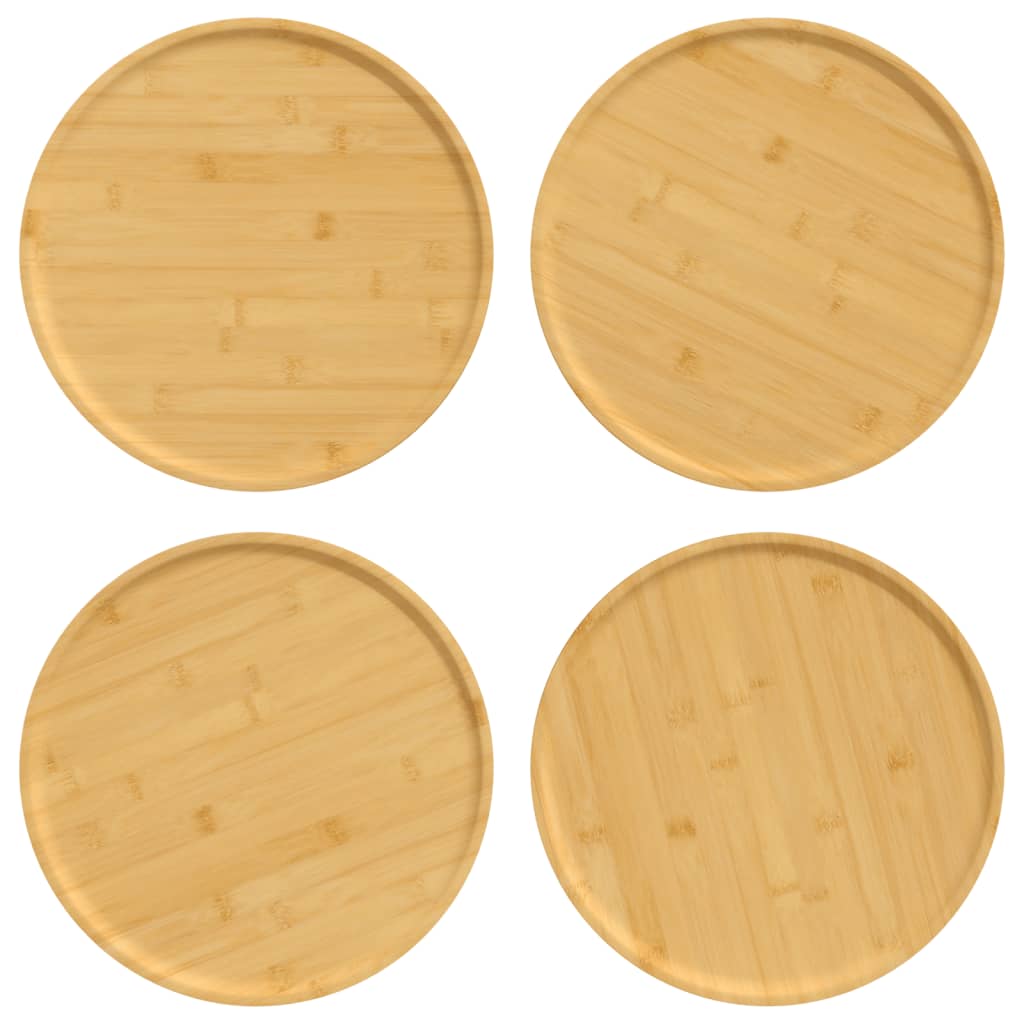 Farfurii pentru pizza, 4 buc., Ø32x1,5 cm, bambus