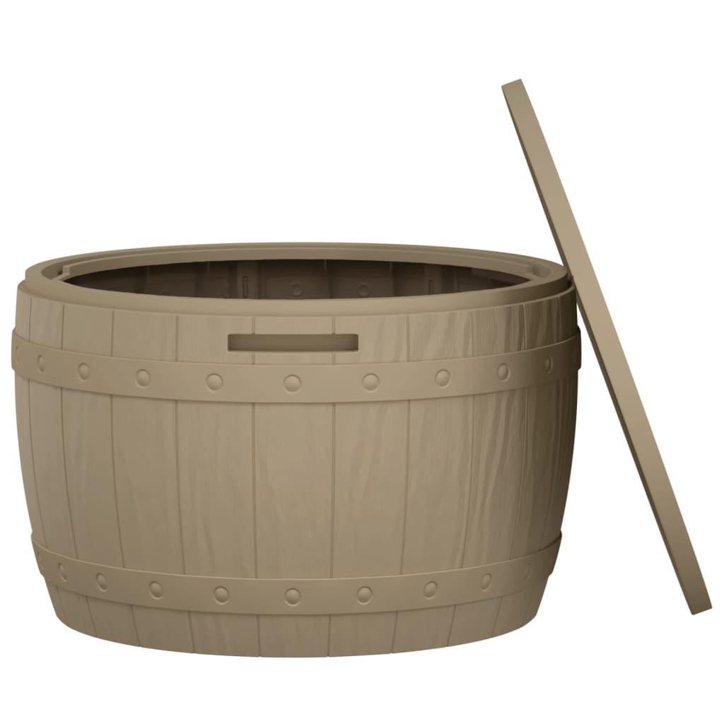 Cutie depozitare de grădină 3 în 1, maro deschis, polipropilenă