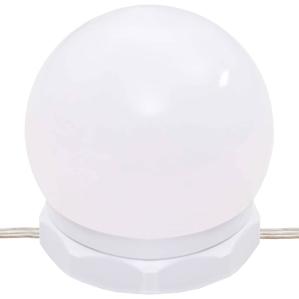 Masă de toaletă cu LED, negru, 90x50x132,5 cm, lemn prelucrat