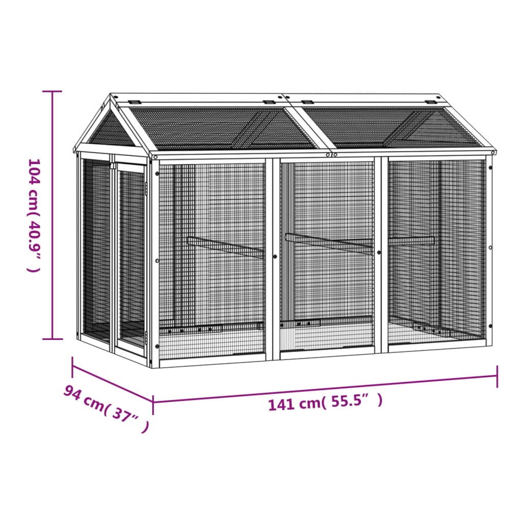 Cușcă pentru mișcare cafeniu 141x94x104 cm lemn masiv de pin