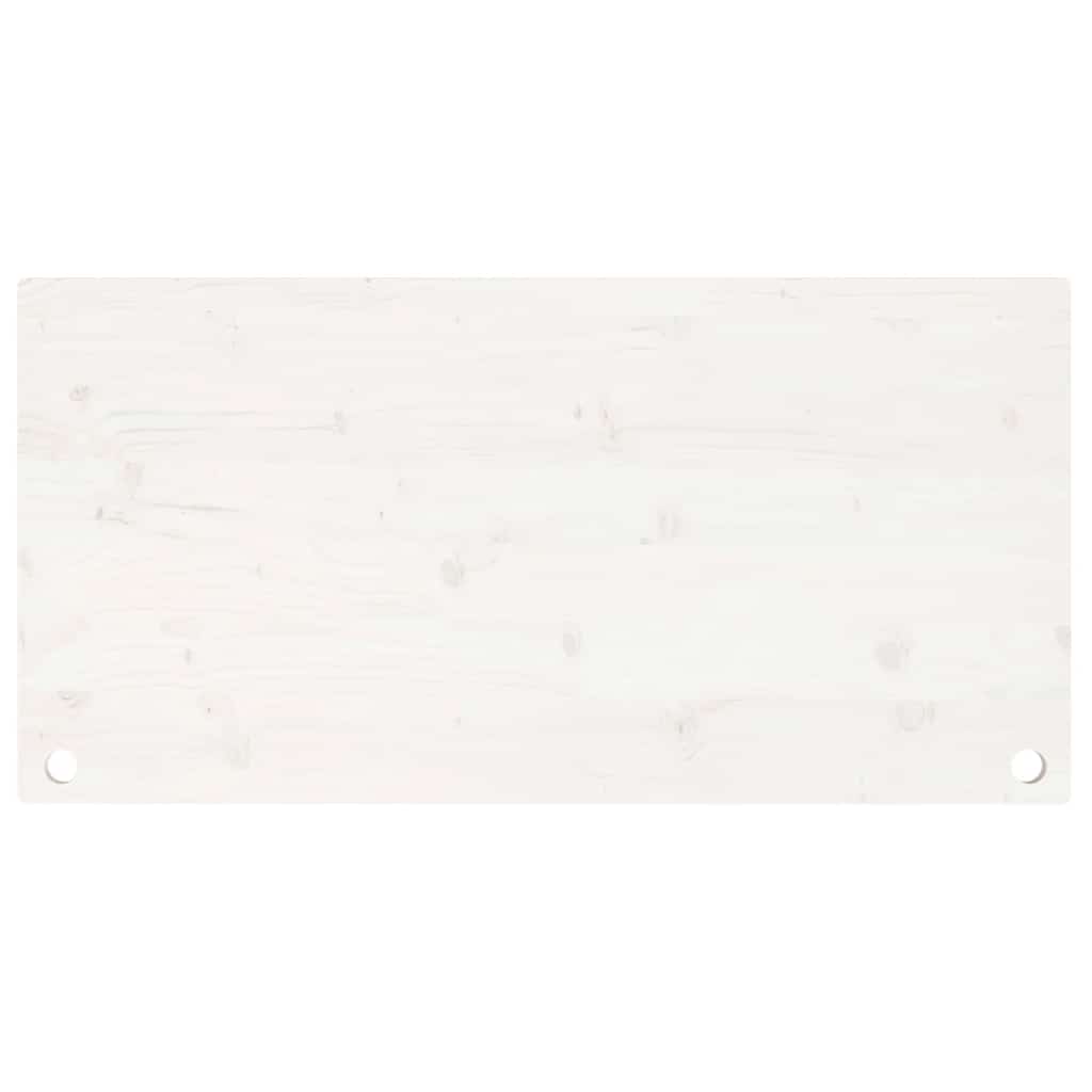 Blat de birou, alb, 110x55x2,5 cm, lemn masiv de pin