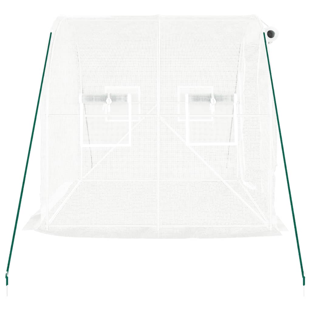 Seră cu un cadru din oțel, alb, 4 m², 2x2x2 m