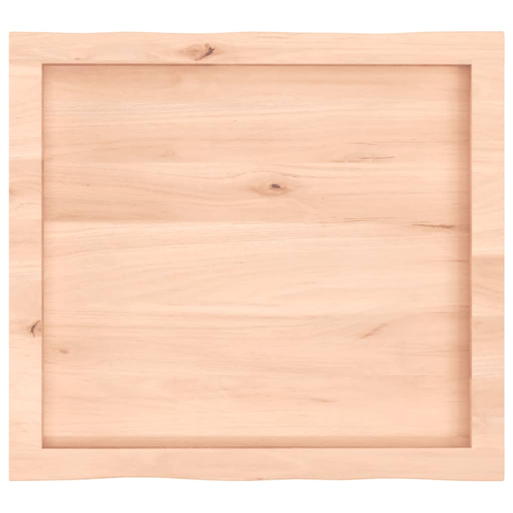 Blat masă 60x50x(2-6) cm lemn stejar netratat contur organic