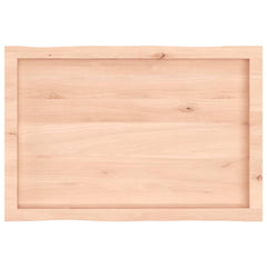 Blat masă 80x50x(2-6) cm lemn stejar netratat contur organic