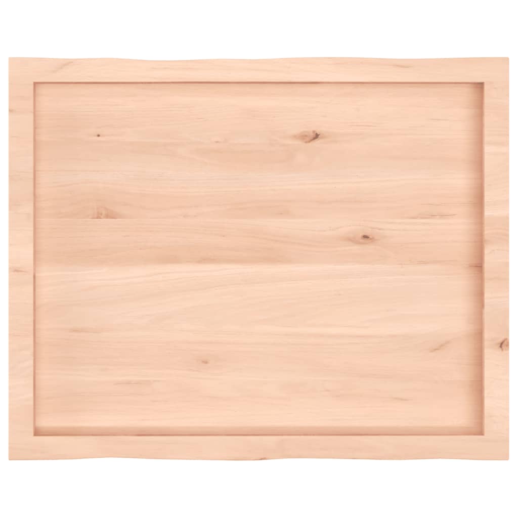 Blat masă 80x60x(2-4) cm lemn stejar netratat contur organic