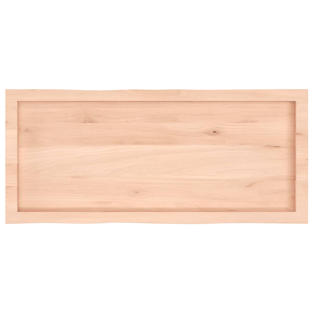 Blat masă 100x40x(2-6) cm lemn stejar netratat contur organic