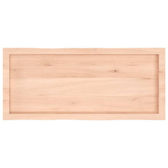 Blat masă 100x40x(2-6) cm lemn stejar netratat contur organic