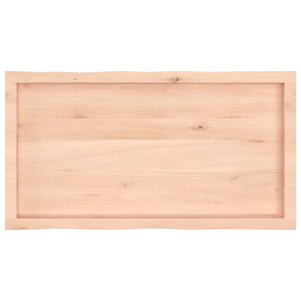 Blat masă 100x50x(2-4) cm lemn stejar netratat contur organic