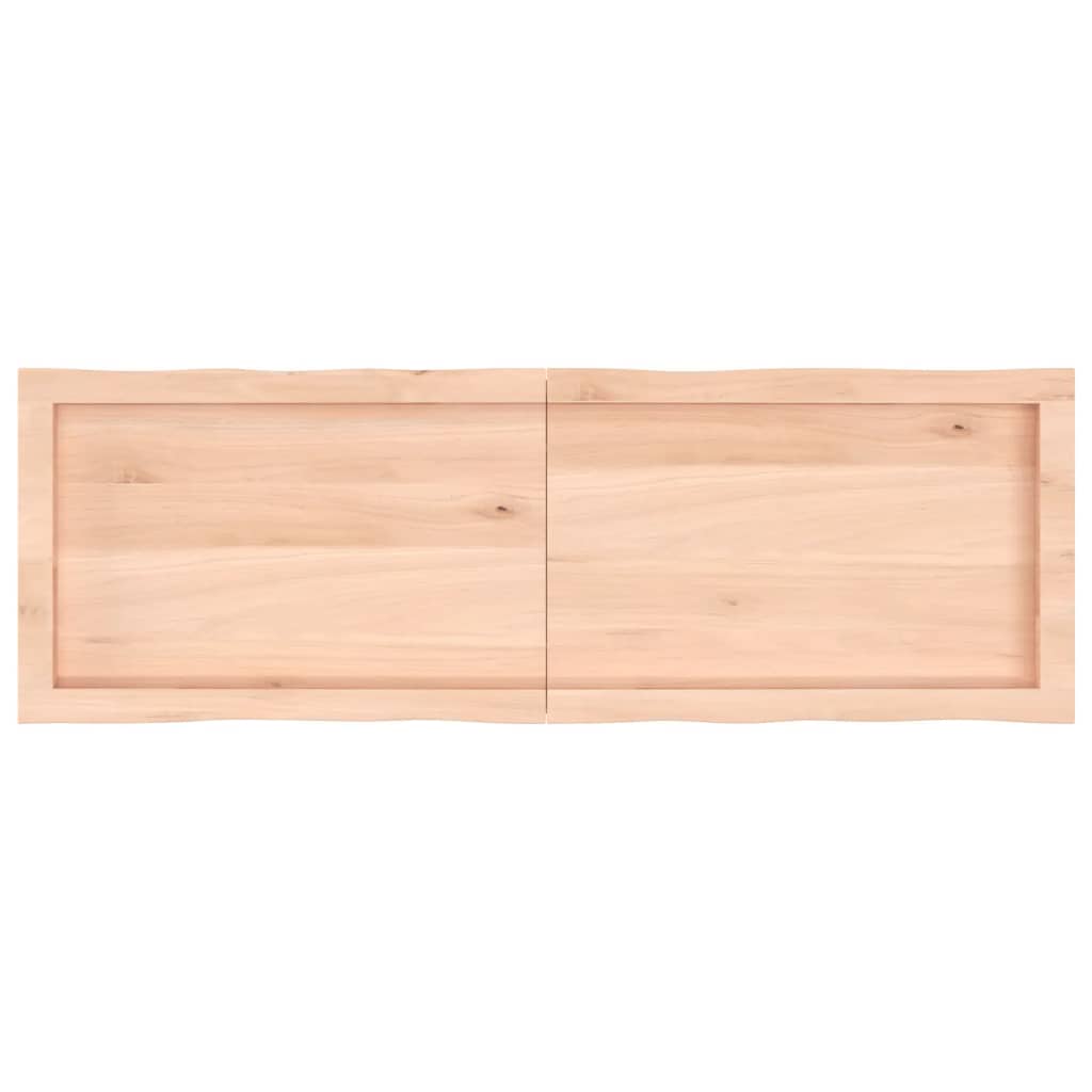 Blat masă 120x40x(2-4) cm lemn stejar netratat contur organic