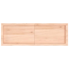 Blat masă 120x40x(2-4) cm lemn stejar netratat contur organic