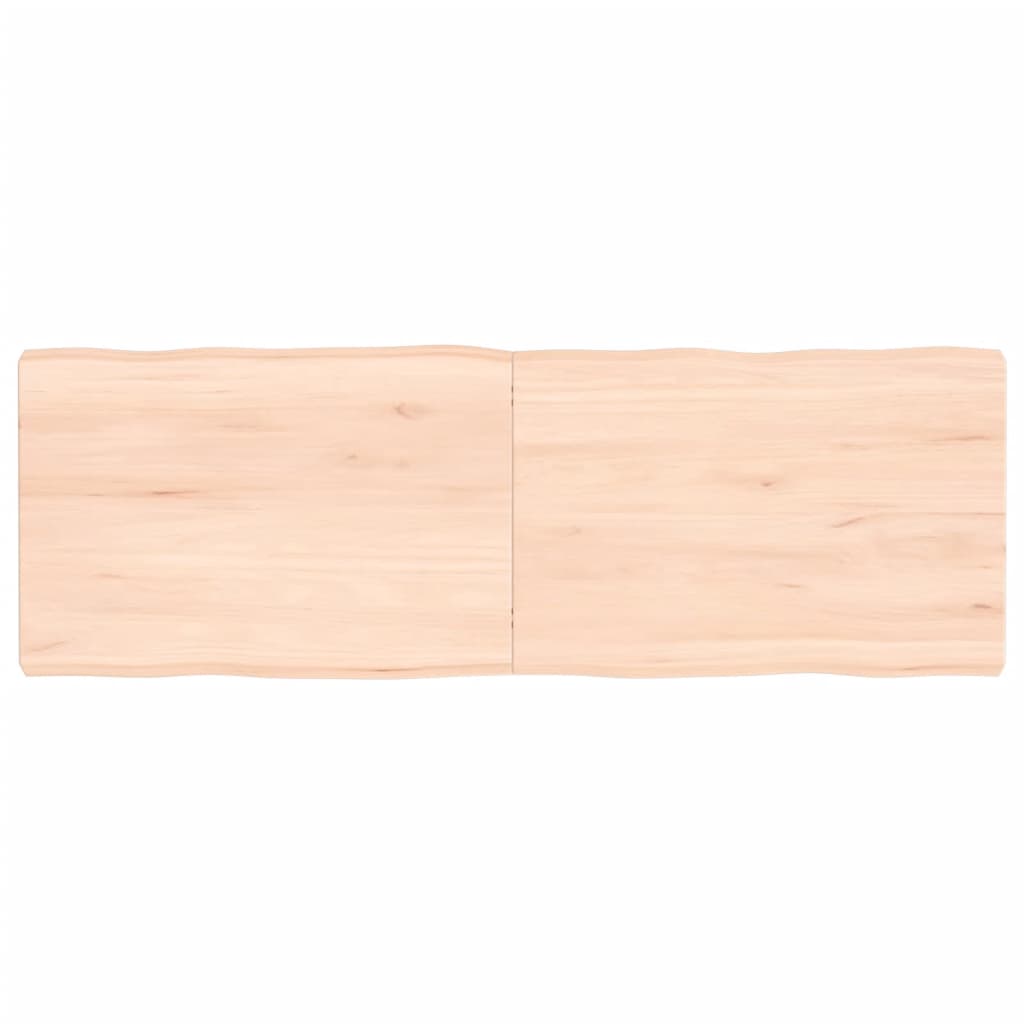 Blat masă 120x40x(2-6) cm lemn stejar netratat contur organic