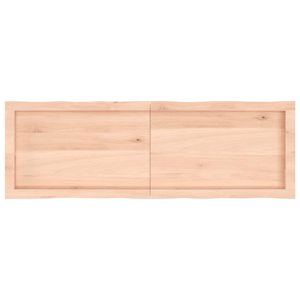 Blat masă 120x40x(2-6) cm lemn stejar netratat contur organic