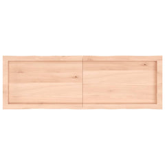 Blat masă 120x40x(2-6) cm lemn stejar netratat contur organic