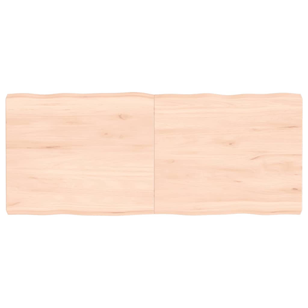 Blat masă 120x50x(2-6) cm lemn stejar netratat contur organic