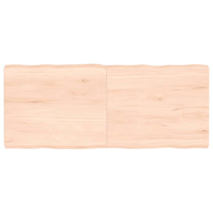 Blat masă 120x50x(2-6) cm lemn stejar netratat contur organic