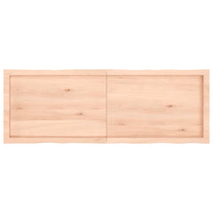 Blat masă 140x50x(2-4) cm lemn stejar netratat contur organic