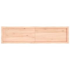 Blat masă 160x40x(2-4) cm lemn stejar netratat contur organic