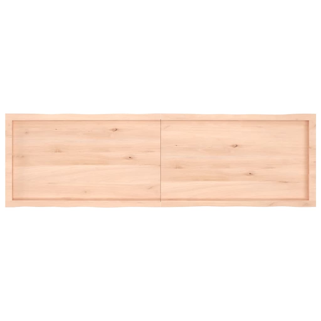 Blat masă 180x50x(2-4) cm lemn stejar netratat contur organic