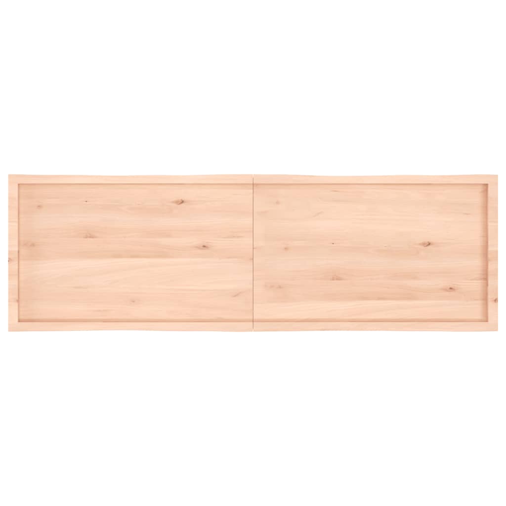 Blat masă 200x60x(2-4) cm lemn stejar netratat contur organic