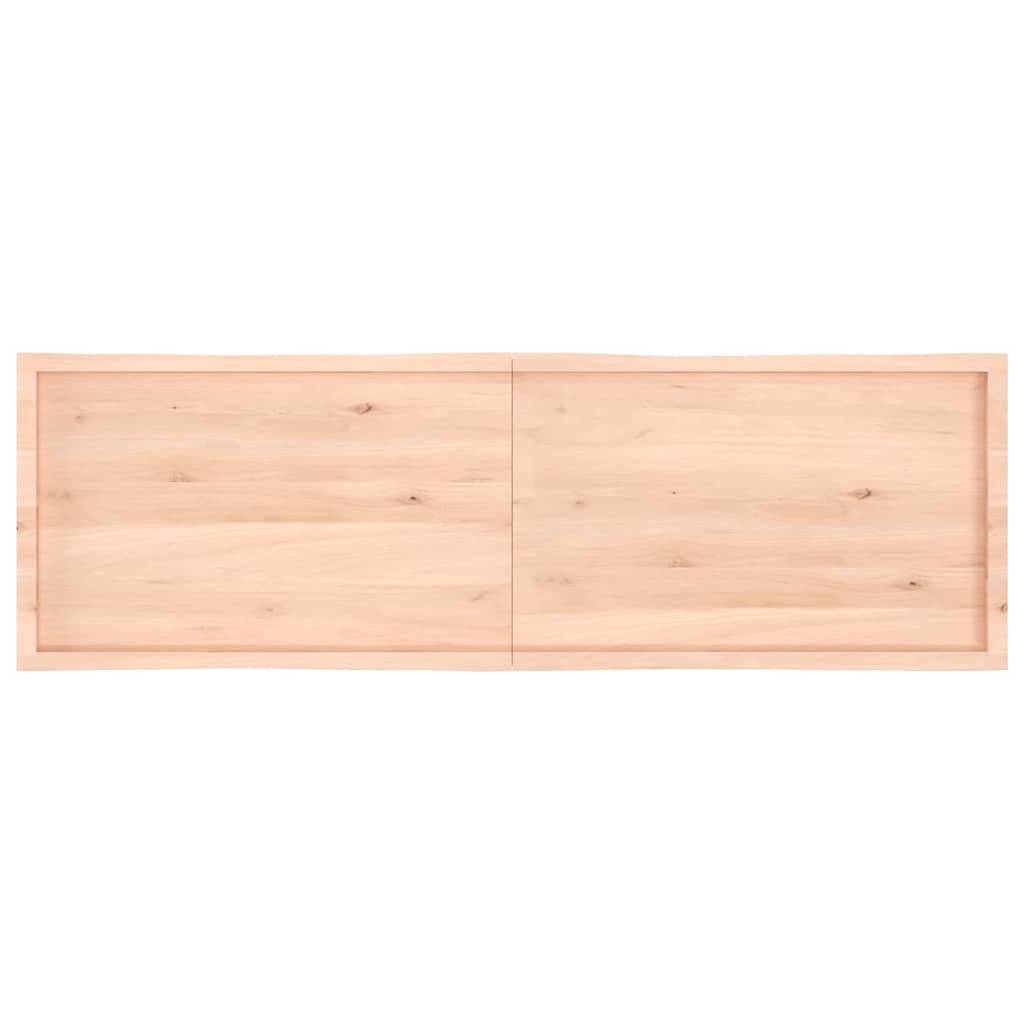 Blat masă 200x60x(2-6) cm lemn stejar netratat contur organic