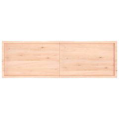 Blat masă 200x60x(2-6) cm lemn stejar netratat contur organic