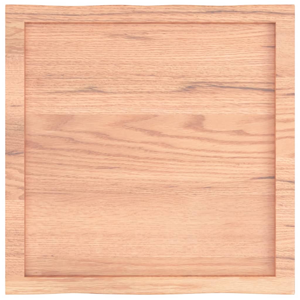 Blat masă, 60x60x(2-4) cm, maro, lemn tratat contur organic