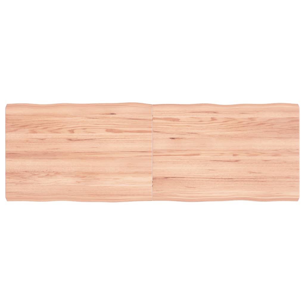 Blat masă, 120x40x(2-4) cm, maro, lemn tratat contur organic