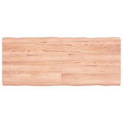 Blat masă, 120x50x(2-6) cm, maro, lemn tratat contur organic