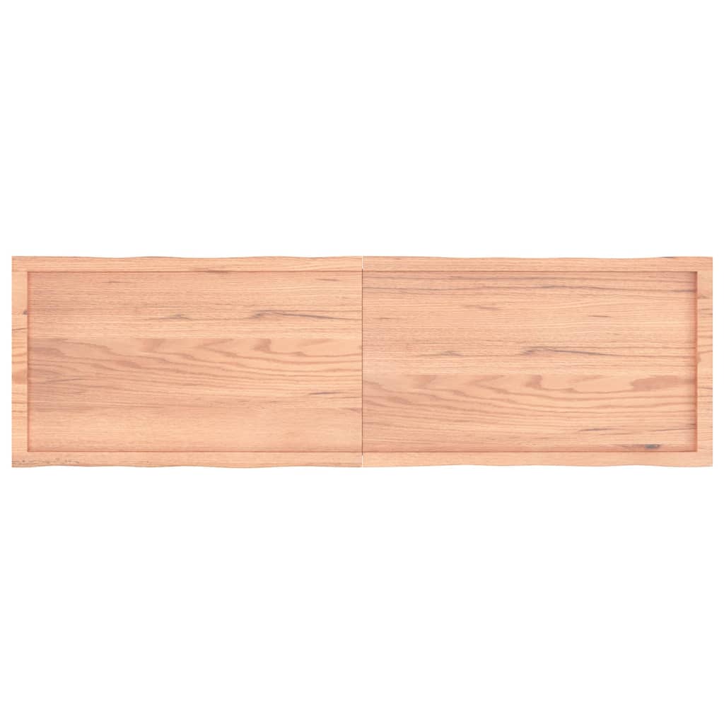 Blat masă, 180x50x(2-4) cm, maro, lemn tratat contur organic