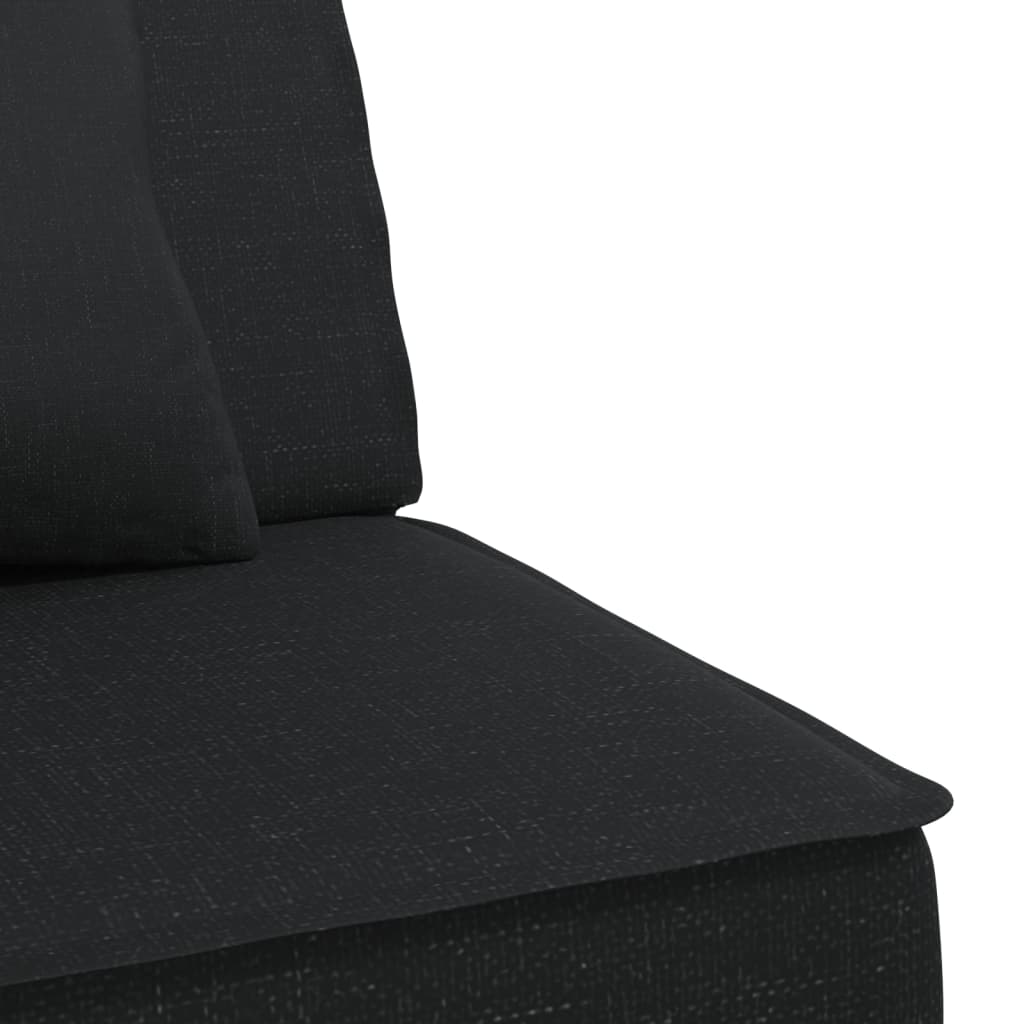 Canapea extensibilă în formă de L negru 255x140x70 cm textil