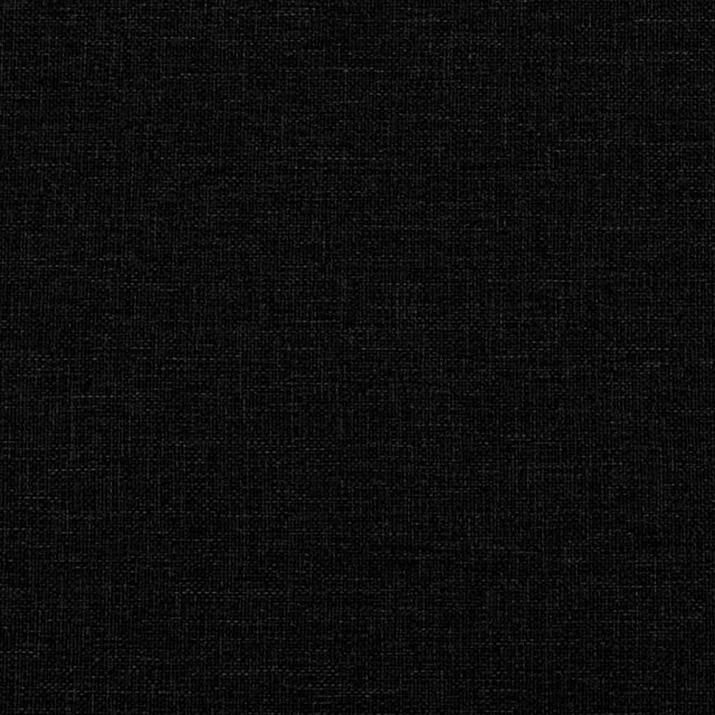 Canapea extensibilă în formă de L negru 255x140x70 cm textil