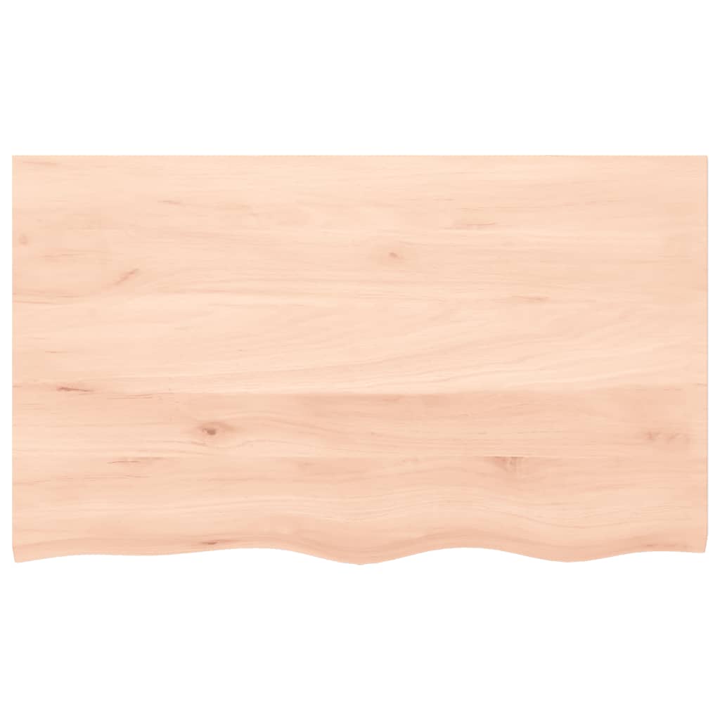 Blat de baie, 100x60x(2-4) cm, lemn masiv netratat