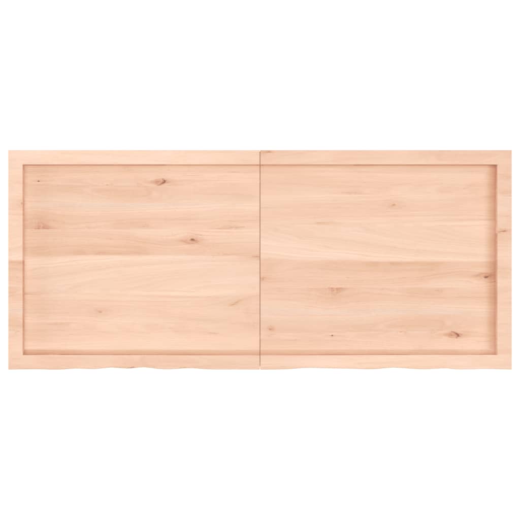 Blat de baie, 140x60x(2-4) cm, lemn masiv netratat