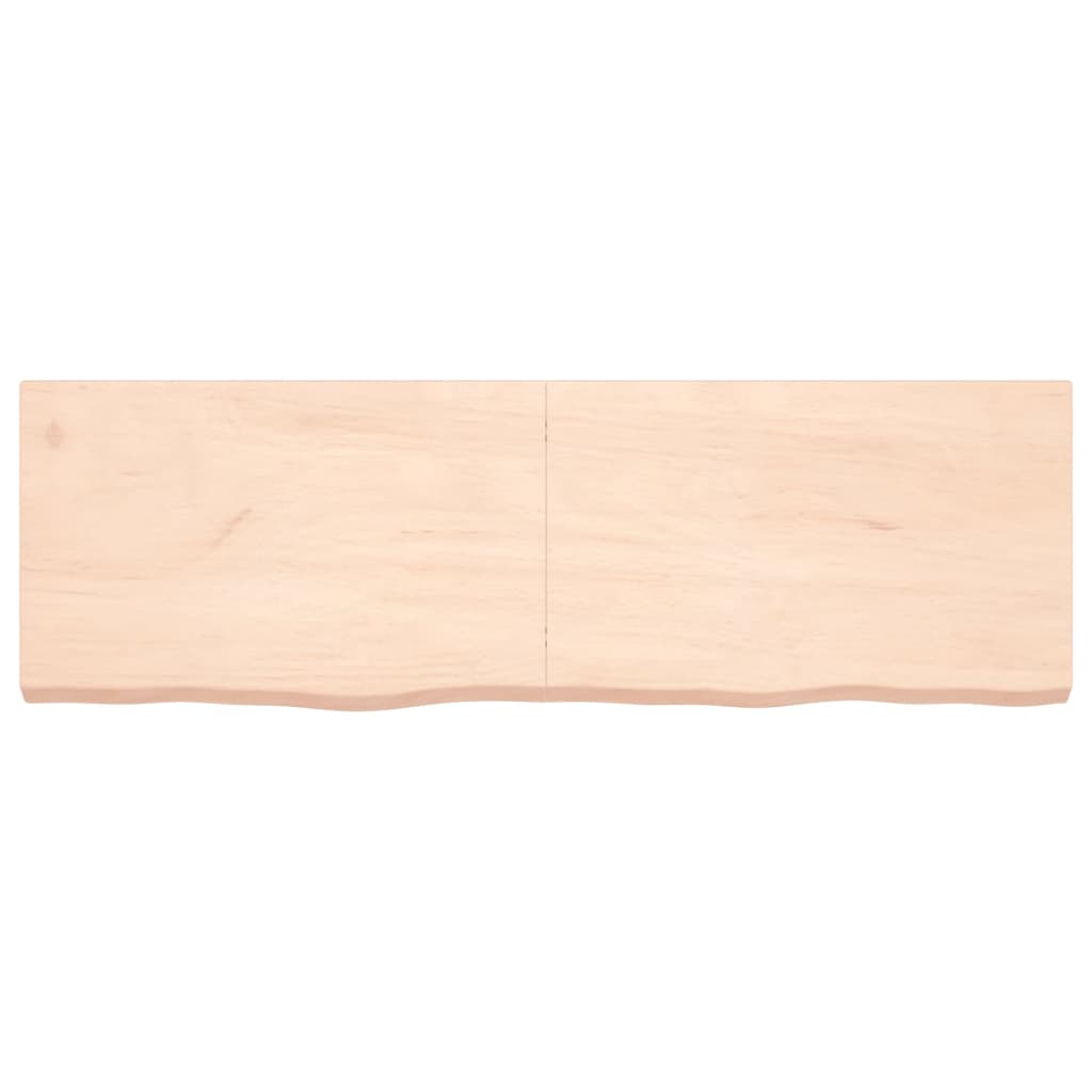 Blat de baie, 160x50x(2-6) cm, lemn masiv netratat