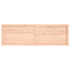 Blat de baie, 160x50x(2-6) cm, lemn masiv netratat