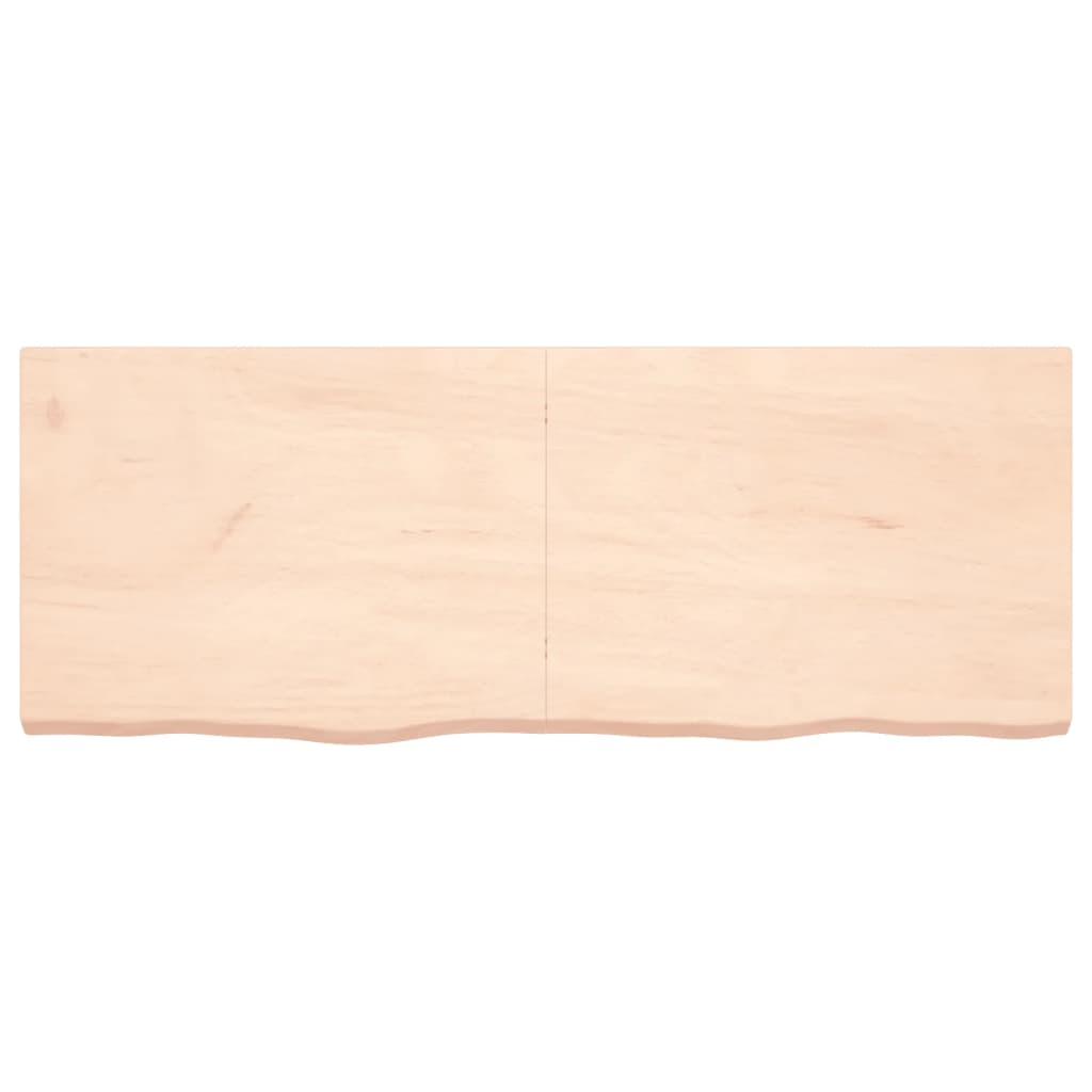 Blat de baie, 160x60x(2-6) cm, lemn masiv netratat