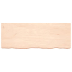 Blat de baie, 160x60x(2-6) cm, lemn masiv netratat