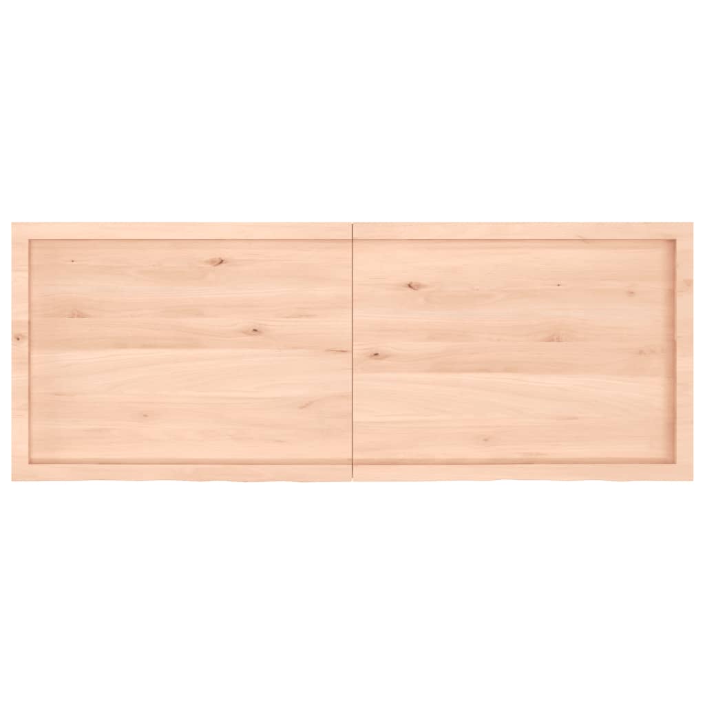 Blat de baie, 160x60x(2-6) cm, lemn masiv netratat