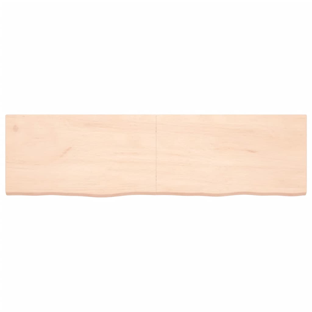 Blat de baie, 180x50x(2-4) cm, lemn masiv netratat