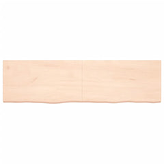 Blat de baie, 180x50x(2-4) cm, lemn masiv netratat