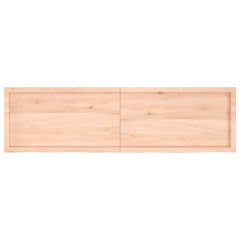 Blat de baie, 180x50x(2-4) cm, lemn masiv netratat